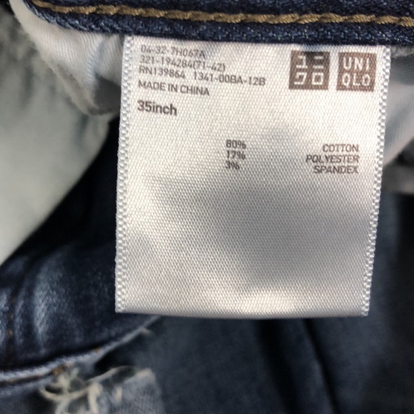Uniqlo Distressed Skinny Tapered Low Rise Jeans - Picture 10 of 10